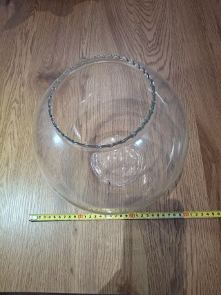 Pecera redonda de cristal