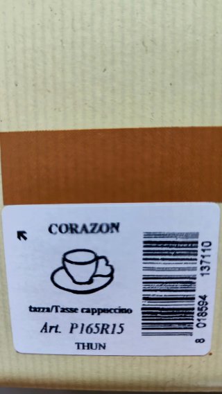 Set 3 Tazze Thun Porcellana