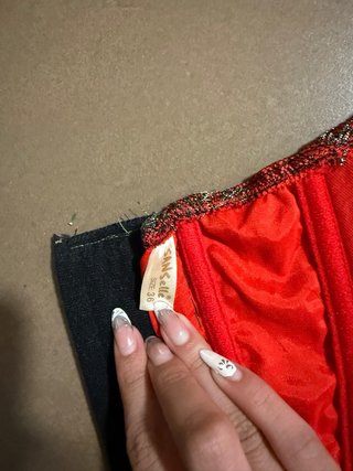 Corsé Rojo Vintage Encaje