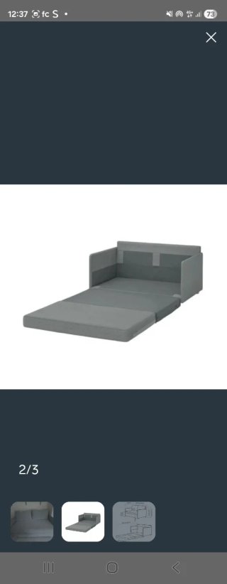 Sofá cama gris Ikea