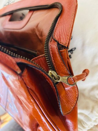 Borsa Mano Emilio Pucci Pelle Arancione/Cognac