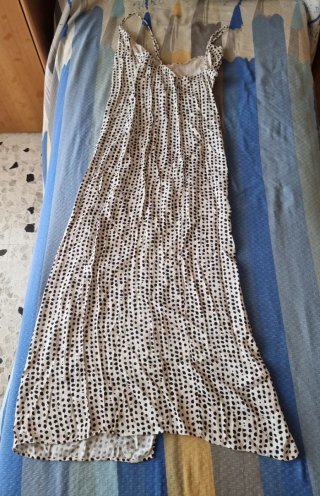 Vestito lungo a pois
