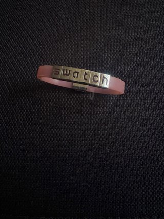 Pulsera Swatch Rosa y Plateada