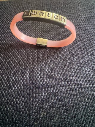 Pulsera Swatch Rosa y Plateada