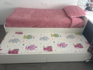 Cama nido blanca con cajones