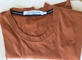 T-shirt Calvin Klein Jeans arancione M