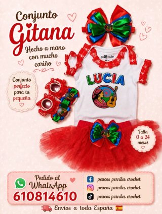 Conjunto Gitana bebé personalizado