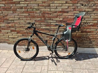 Bicicleta BTT con silla para niño hasta 22 kg