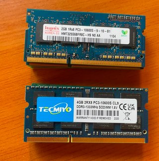 Lote 24GB RAM Hynix DDR3 SODIMM
