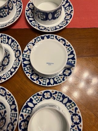 Juego 6 Consomé Sargadelos + Platos Porcelana