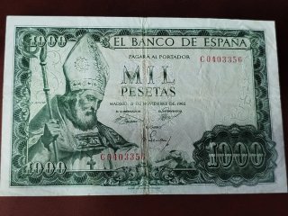 Billete 1000 pesetas Banco de España 1965