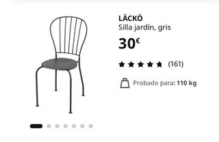Mesa redonda jardín 70cm + 4 sillas