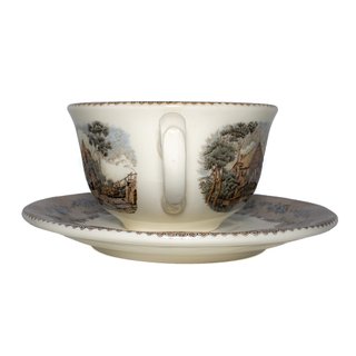 Taza y plato la Cartuja de Sevilla original