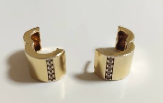 Pendientes Aro Oro con Circonitas