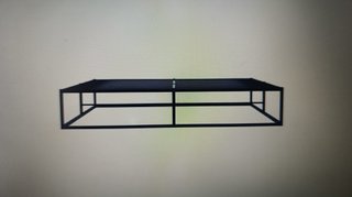 Estructura cama metálica negra 90x200