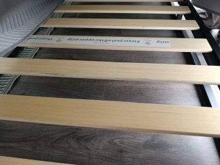 Estructura cama metálica negra 90x200