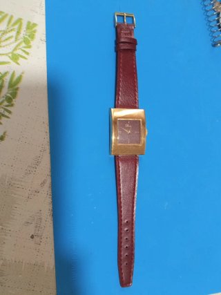 Reloj Drin Suizo Mujer Oro y Rojo