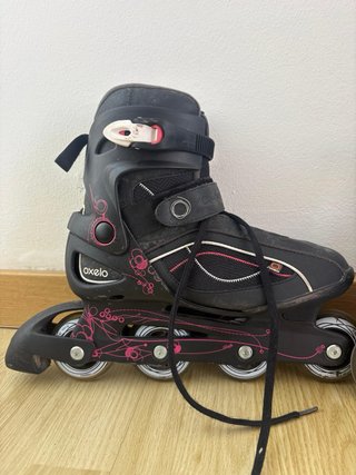 Patines en línea Oxelo negros y rosas