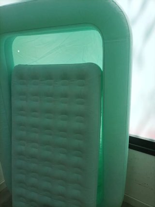 Colchón hinchable infantil Intex verde estrellas