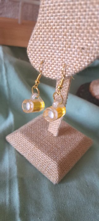 Pendientes jarritas cerveza artesanal