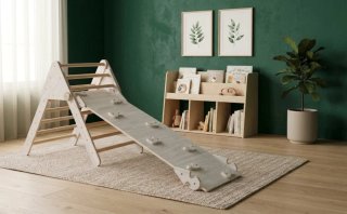 Tavolo Montessori Pikler 3 in 1 + Rampa + arco