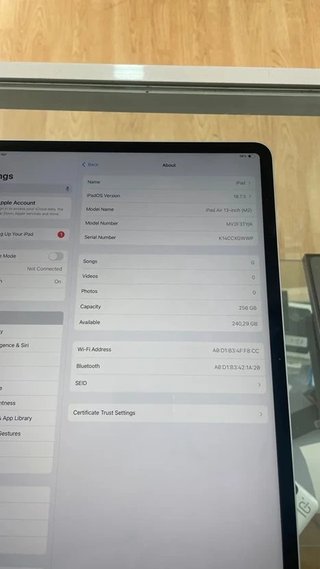iPad Air 13 M2 256GB Azul 2024