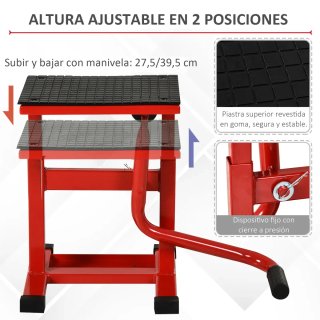 Elevador Moto con Manivela Ajustable