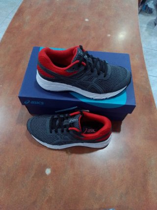 Asics Deportivas Gris/Rojo Talla 34.5 Nuevas