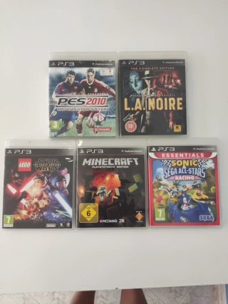 Pack PS3 Slim Negra + Mandos + Juegos.