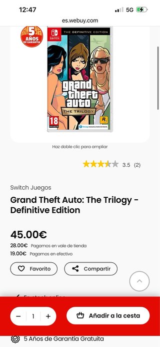 Grand Theft Auto Trilogy Definitive Edition Switch