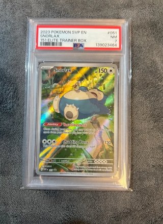 Carta Pokemon Snorlax (SV Black Star Promos) Psa 7