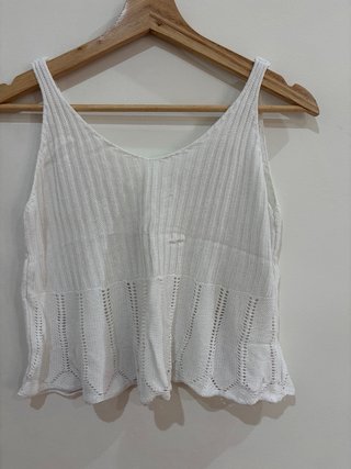 Top Crochet Blanco Talla Única
