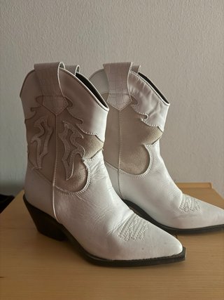 Botines System Action blancos piel