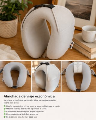 2 unidad Almohada de viaje ergonómica TRVL