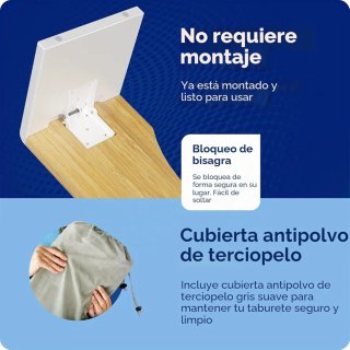 Taburete Bambú Squatty Potty Baño