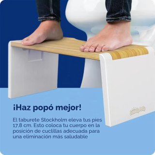 Taburete Bambú Squatty Potty Baño