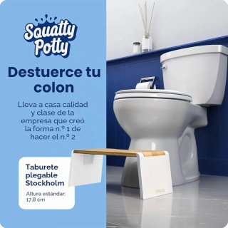 Taburete Bambú Squatty Potty Baño