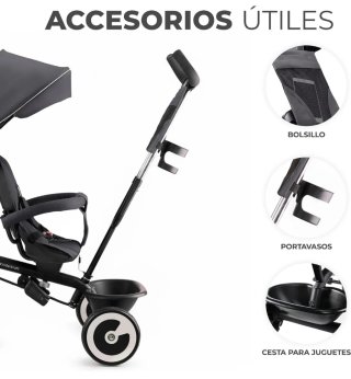 Triciclo Kinderkraft AVEO Gris