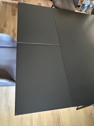 Mesa de jantar madeira maciça c/ pés ferro