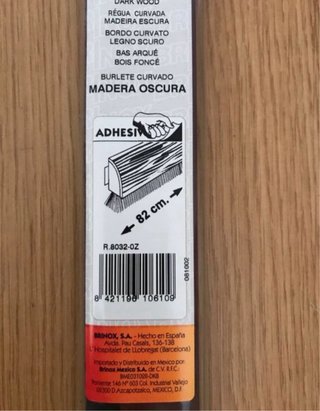 Burlete Adhesivo Curvado BRINOX Madera Oscura