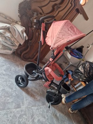Triciclo infantil rosa kinderkraft