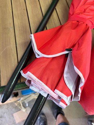 AKTIVE Sombrilla parasol antiviento de 220 cm Rojo