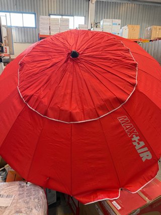 AKTIVE Sombrilla parasol antiviento de 220 cm Rojo