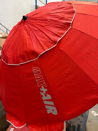 AKTIVE Sombrilla parasol antiviento de 220 cm Rojo