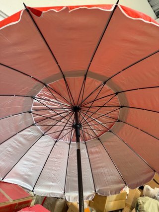 AKTIVE Sombrilla parasol antiviento de 220 cm Rojo