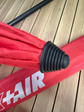 AKTIVE Sombrilla parasol antiviento de 220 cm Rojo