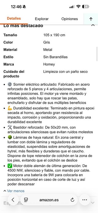 Cama Eléctrica Articulada Nueva