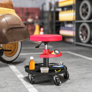 Taburete Taller Giratorio con Ruedas Ajustable