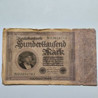 10 Billetes Alemanes 1908-1923, inflación