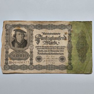 10 Billetes Alemanes 1908-1923, inflación
